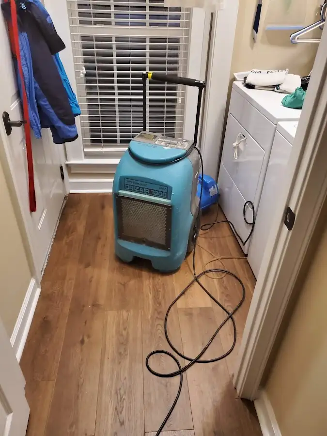 Commercial dehumidifier deployed for Flood Damage Cleanup in Waveland